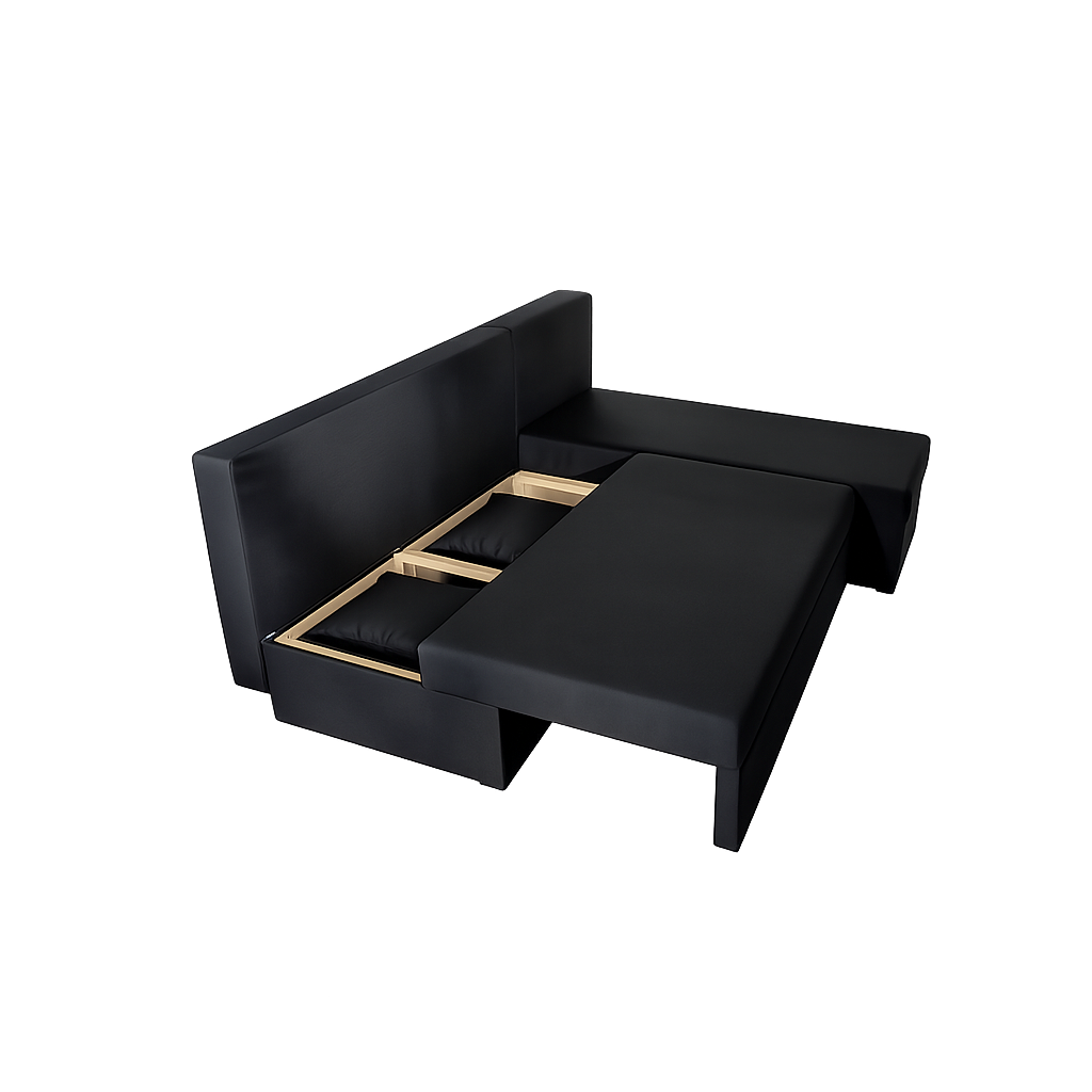L formos sofa LOFT Juoda
