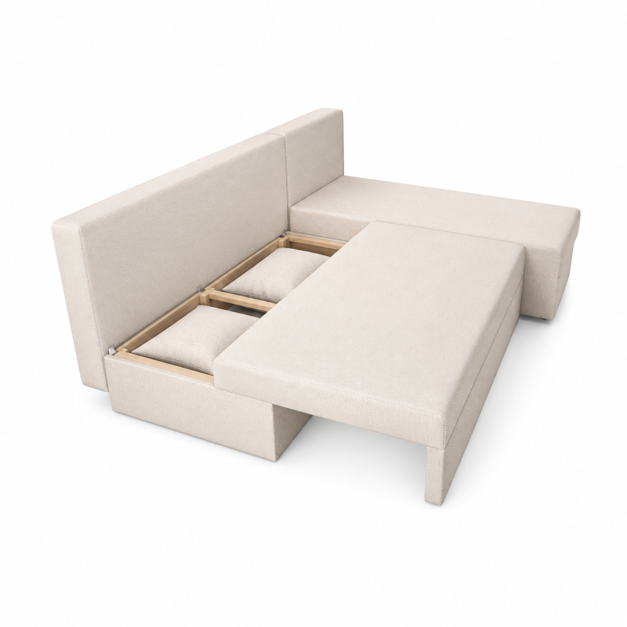 L formos sofa LOFT Kreminė